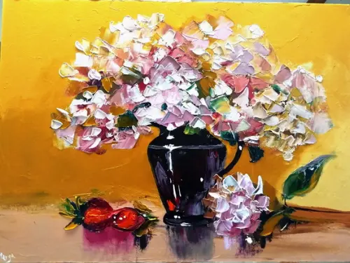 Quadro Grande para Sala e Quarto Rosa Chá Presente de Natal