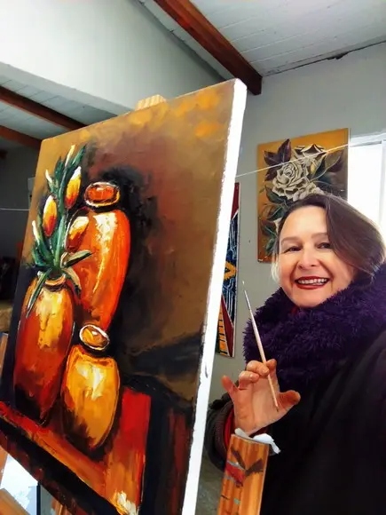 Quadro Grande para Sala Tulipas nos Vasos Presente de Natal