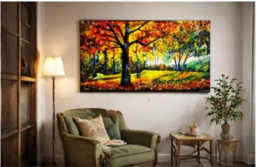 Quadro Grandes para Sala e Quarto Paisagem Presente de Natal