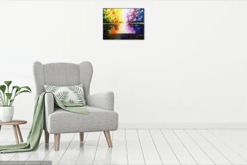 Quadro Grandes para Sala Paisagem Colorida Presente de Natal