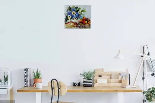 Quadro Natureza Morta Frutas Flores Manga Presente de Natal