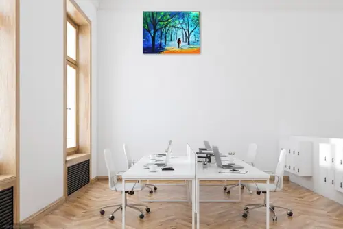 Quadro Paisagem Abstrato Moderno Love Amor Presente de Natal