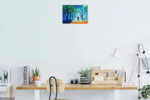 Quadro Paisagem Abstrato Moderno Love Amor Presente de Natal