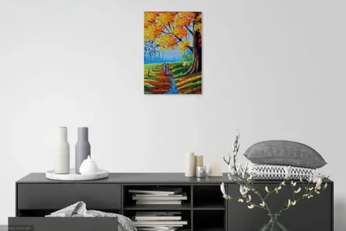 Quadro Paisagem Caminho da Felicidade Presente de Natal
