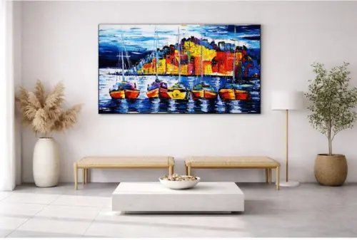 Quadro Paisagem Mar Costa Amalfitana Itália Presente D Natal