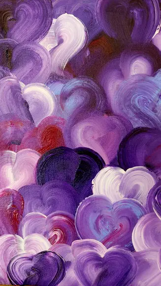 Quadro para Casa Abstrato Moderno Corações Presente de Natal