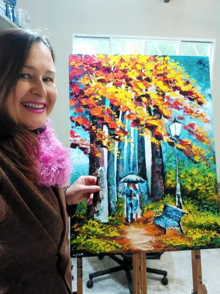 Quadro para Sal Pintura Tela Caminho Love Casal Black Friday