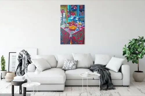 Quadro para Sala de Jantar Cozinha Gourmet Pntura em Tela