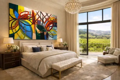 Quadro para Sala e Quarto Linha Geométricas Black Friday