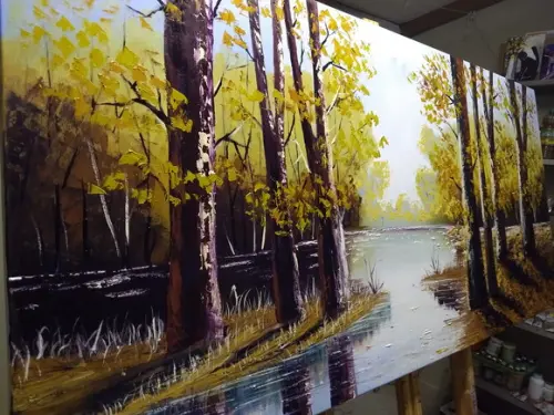 Quadro para Sala e Quarto Paisagem Árvores Presente de Natal