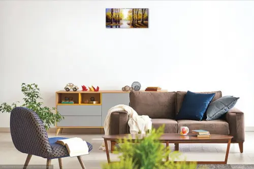 Quadro para Sala e Quarto Paisagem Árvores Presente de Natal