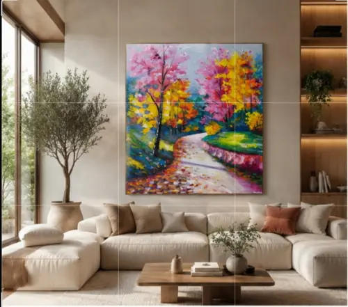 Quadro para Sala e Quarto Pintura Paisagem Presente de Natal