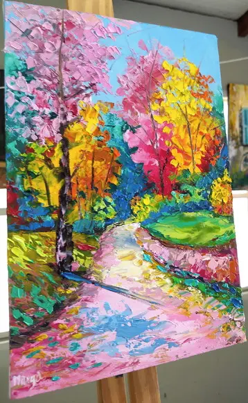 Quadro para Sala e Quarto Pintura Paisagem Presente de Natal