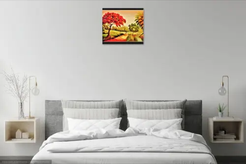 Quadro para Sala e Quarto Pintura Paisagem Presente de Natal