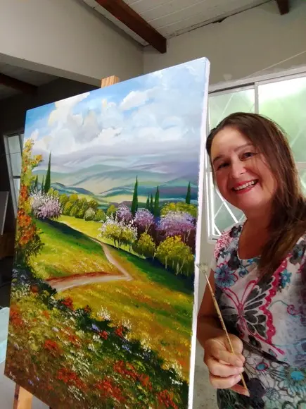 Quadro para Sala e Quarto Pintura Paisagem Presente de Natal