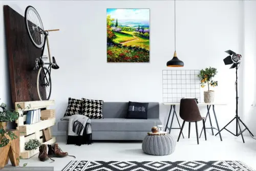 Quadro para Sala e Quarto Pintura Paisagem Presente de Natal