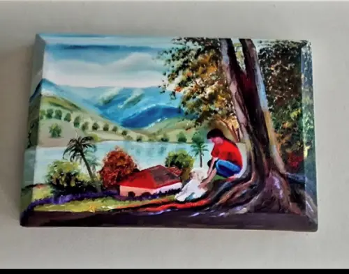 Quadro para Sala e Quarto Pintura Paisagem Presente de Natal