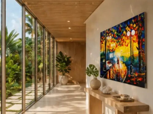 Quadro para Sala e Quarto Pintura Urbana Parque Black Friday