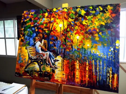 Quadro para Sala Pintura Beijo Molhado Presente de Natal