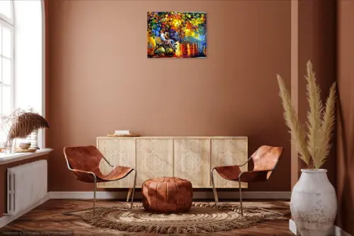 Quadro para Sala Pintura Beijo Molhado Presente de Natal