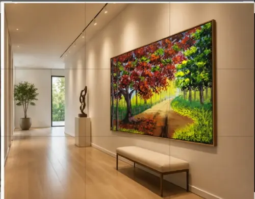 Quadro para Sala Paisagem Flamboyant Presente de Natal