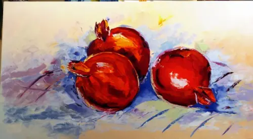 Quadro para Sala Pintura Cozinha Romãs Presente de Natal