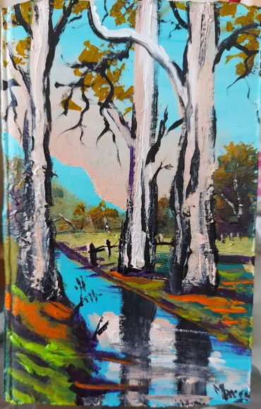 Quadro para Sala Pintura em Tela Paisagem Presente de Natal