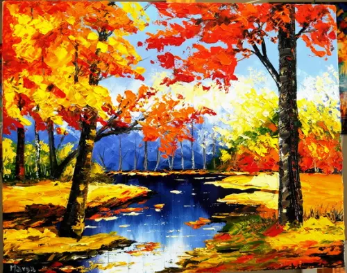 Quadro para Sala Pintura em Tela Paisagem Presente de Natal