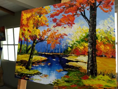Quadro para Sala Pintura em Tela Paisagem Presente de Natal
