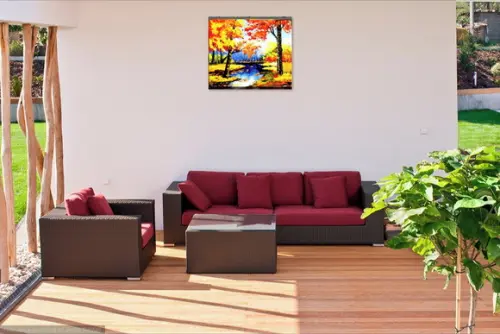 Quadro para Sala Pintura em Tela Paisagem Presente de Natal
