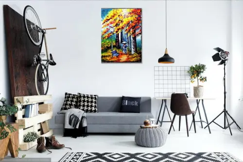 Quadro para Sala Pintura em Tela Paisagem Presente de Natal