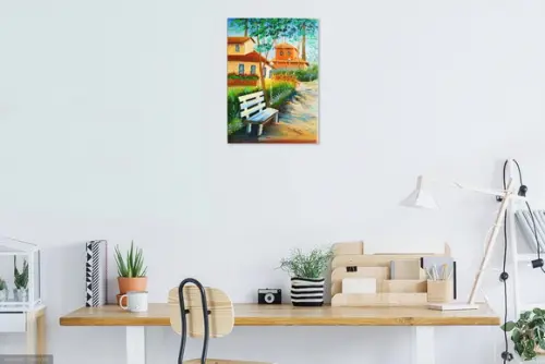 Quadro para Sala Pintura em Tela Urbana Casario Black Friday