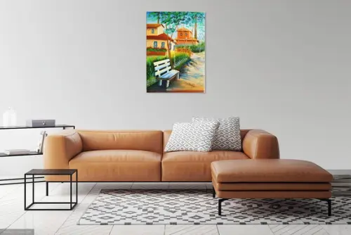 Quadro para Sala Pintura em Tela Urbana Casario Black Friday