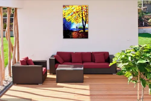 Quadro para Sala Pintura Família Unida Presente de Natal
