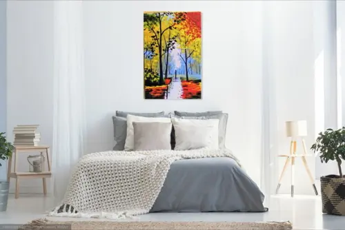 Quadro para Sala Pintura Paisagem Caminhada Black Friday
