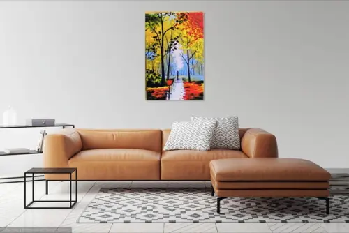 Quadro para Sala Pintura Paisagem Caminhada Black Friday
