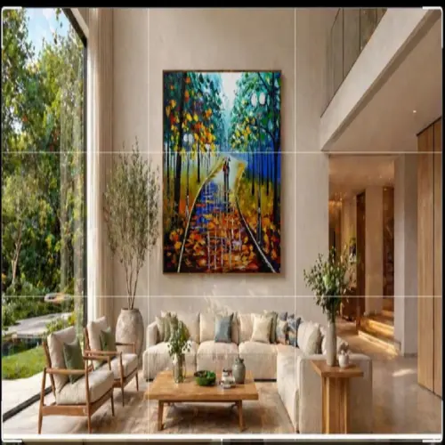 Quadro para Sala Pintura Tela Chove Chuva Presente de Natal