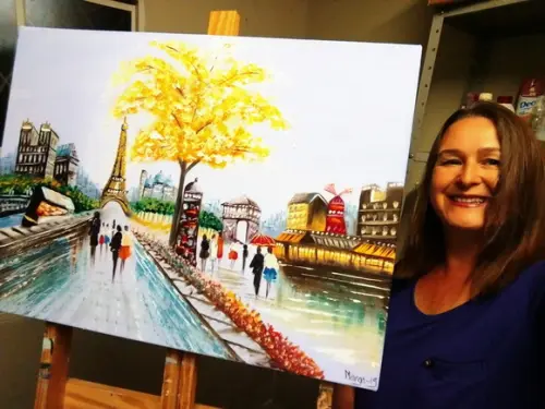 Quadro para Sala Pintura Urbana França París Black Friday