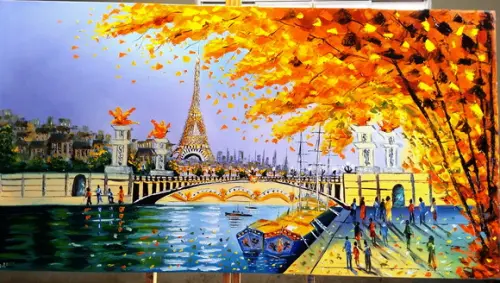 Quadro para Sala Tela Paisagem París Ponte Alexandre Iii
