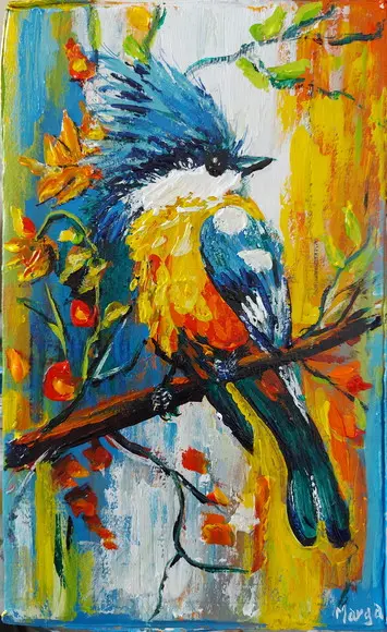 Quadro Passarinho Ave Amo Animais Natureza Presente de Natal