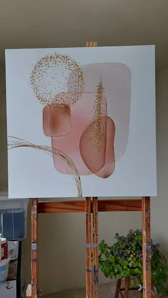 Quadro Pintura em Tela Abstrato Moderno Pintura Orgânica
