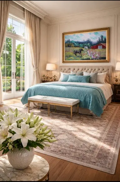 Quadro Pintura em Tela Paisagem Animais Cavalo Branco Preto