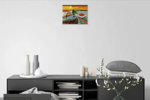 Quadro Pintura em Tela Paisagem Maranhão São Luís Casario