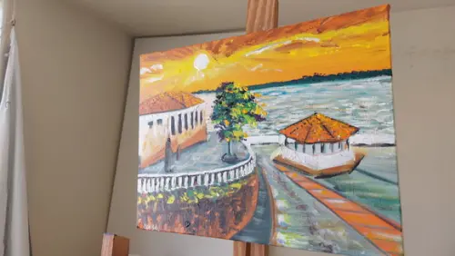 Quadro Pintura em Tela Paisagem Maranhão São Luís Casario