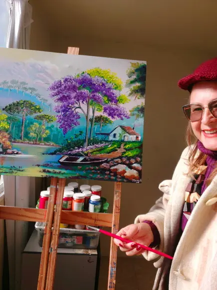 Quadro Pintura em Tela Paisagem Presente de Natal
