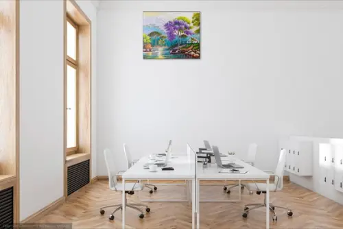 Quadro Pintura em Tela Paisagem Presente de Natal
