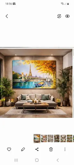 Quadro Pintura em Tela Ponte Alexandre Iii Presente de Natal