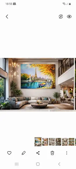 Quadro Pintura em Tela Ponte Alexandre Iii Presente de Natal