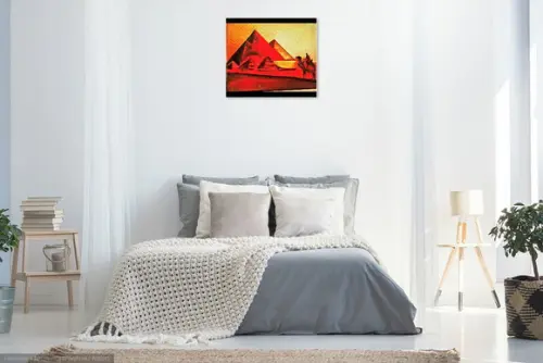 Quadro Pintura em Tela Pirâmides do Egito Presente de Natal