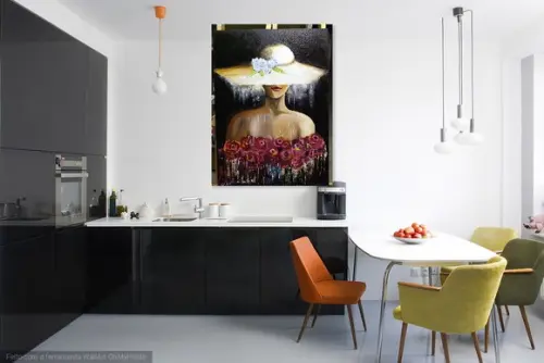 Quadro Pintura para Sala e Quarto Mulher Woman Black Friday